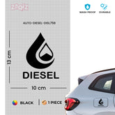 Diesel Sticker for Car | Vibrant Fuel Tank Label